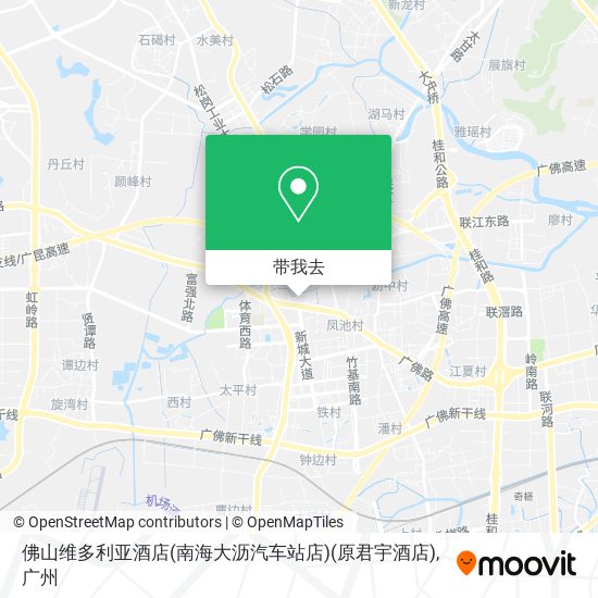 佛山维多利亚酒店(南海大沥汽车站店)(原君宇酒店)地图