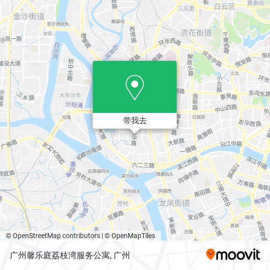 广州馨乐庭荔枝湾服务公寓地图
