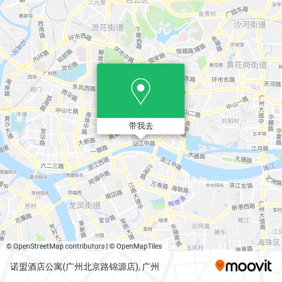 诺盟酒店公寓(广州北京路锦源店)地图