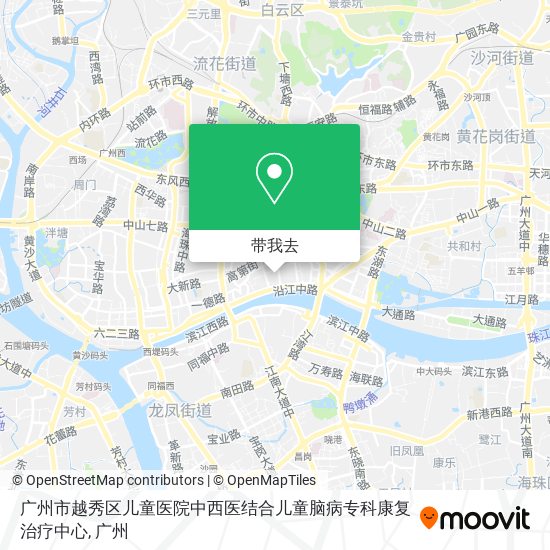 广州市越秀区儿童医院中西医结合儿童脑病专科康复治疗中心地图