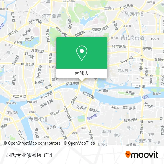 胡氏专业修脚店地图