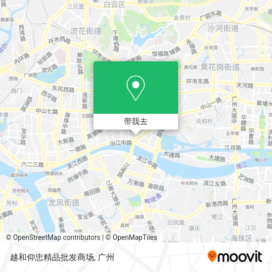 越和仰忠精品批发商场地图