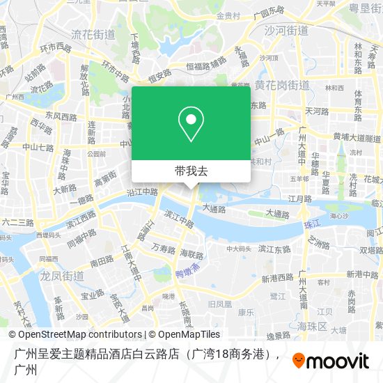 广州呈爱主题精品酒店白云路店（广湾18商务港）地图