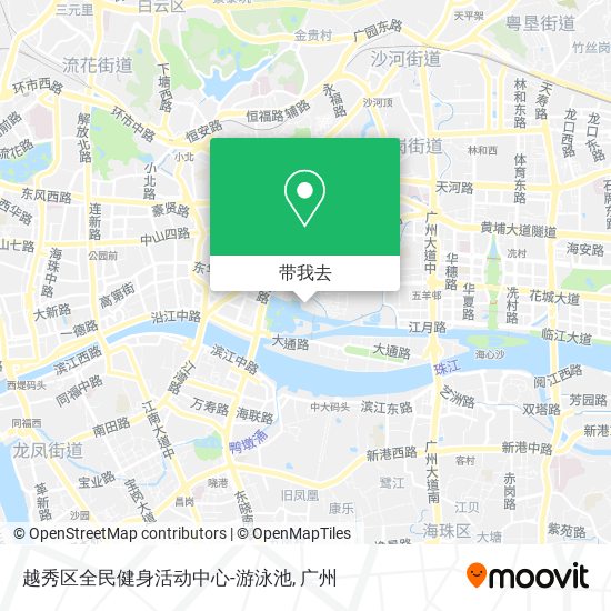 越秀区全民健身活动中心-游泳池地图