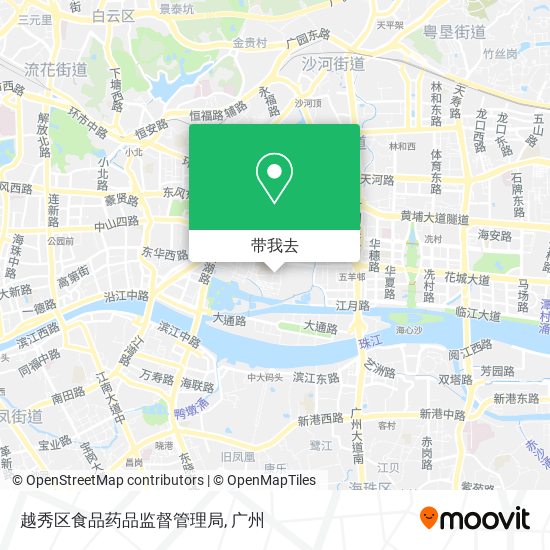 越秀区食品药品监督管理局地图