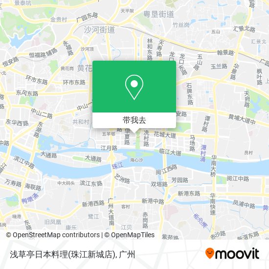 浅草亭日本料理(珠江新城店)地图