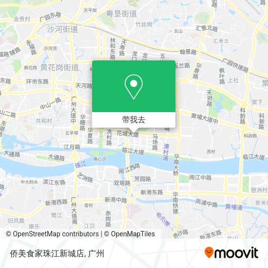 侨美食家珠江新城店地图