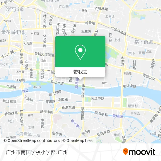 广州市南国学校小学部地图