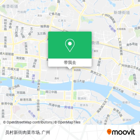 员村新街肉菜市场地图