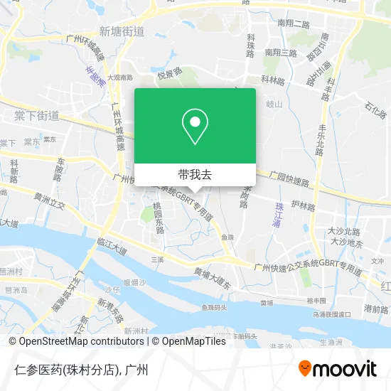 仁参医药(珠村分店)地图