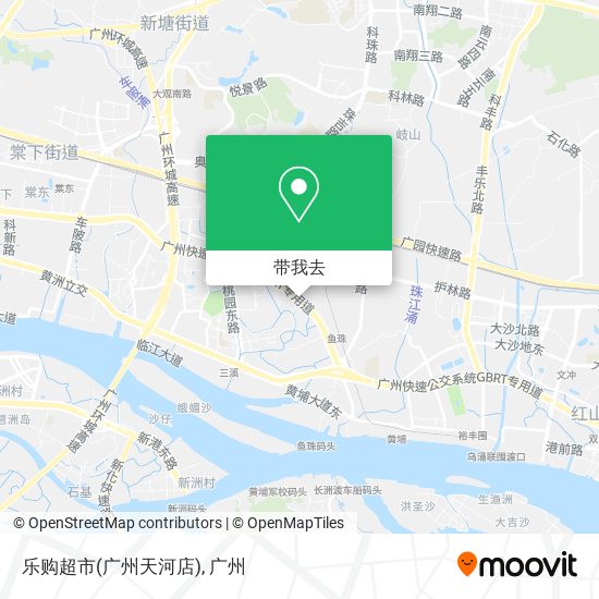 乐购超市(广州天河店)地图
