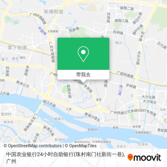 中国农业银行24小时自助银行(珠村南门社新街一巷)地图
