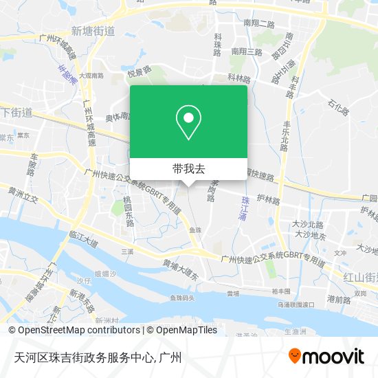 天河区珠吉街政务服务中心地图