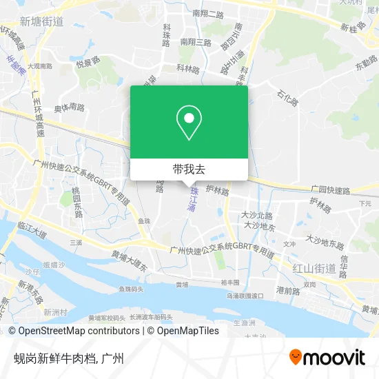 蚬岗新鲜牛肉档地图