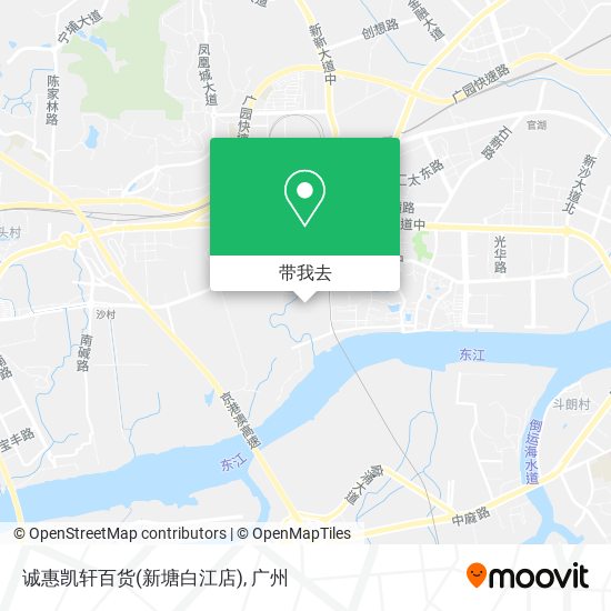 诚惠凯轩百货(新塘白江店)地图