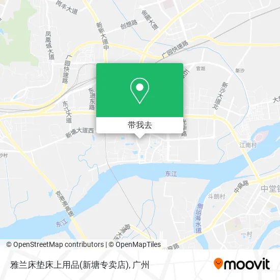 雅兰床垫床上用品(新塘专卖店)地图