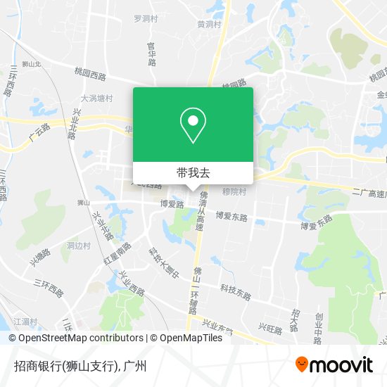 招商银行(狮山支行)地图