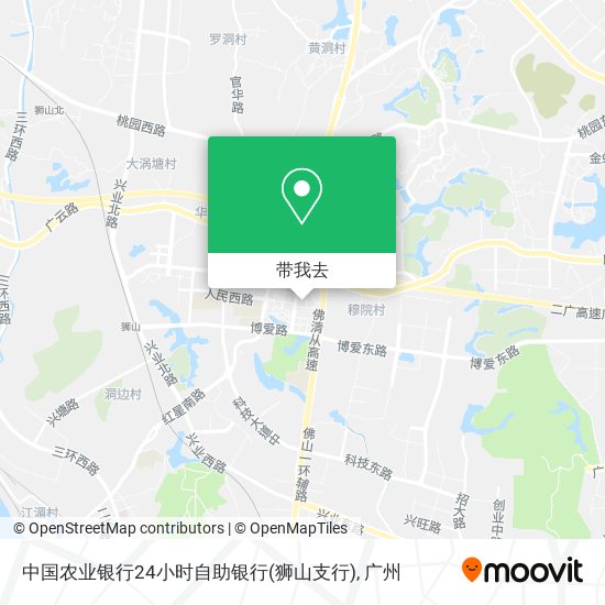中国农业银行24小时自助银行(狮山支行)地图