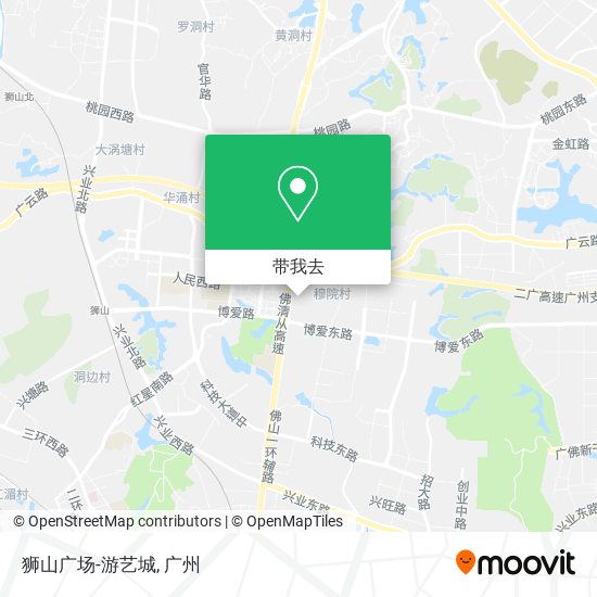狮山广场-游艺城地图