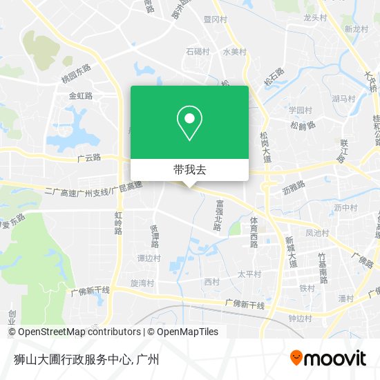 狮山大圃行政服务中心地图