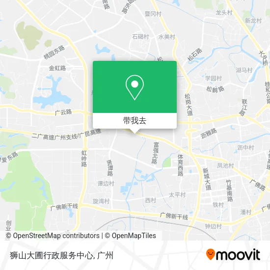 狮山大圃行政服务中心地图