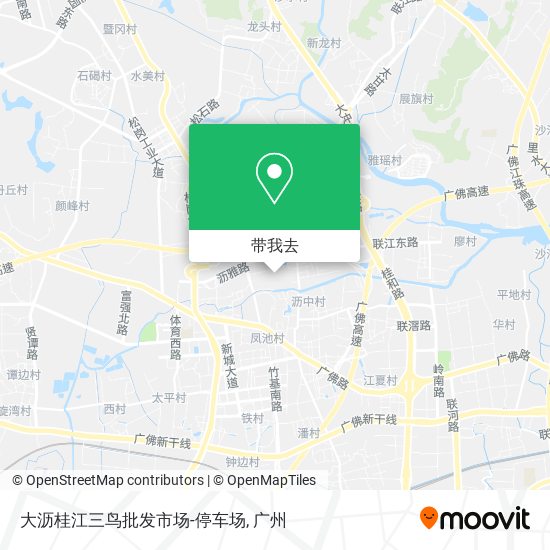 大沥桂江三鸟批发市场-停车场地图