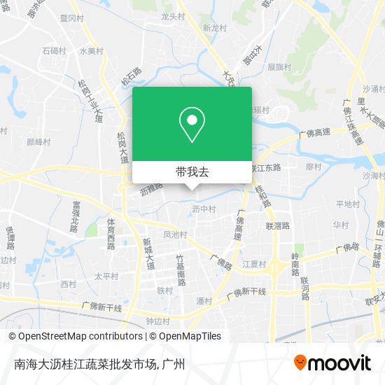 南海大沥桂江蔬菜批发市场地图
