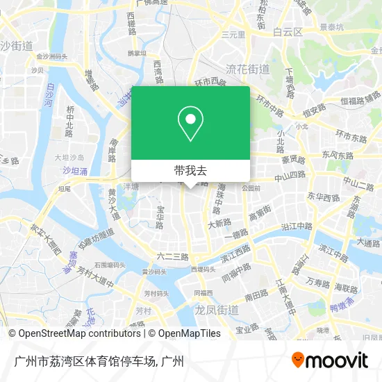 广州市荔湾区体育馆停车场地图