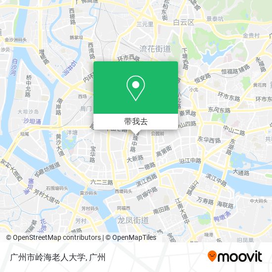 广州市岭海老人大学地图