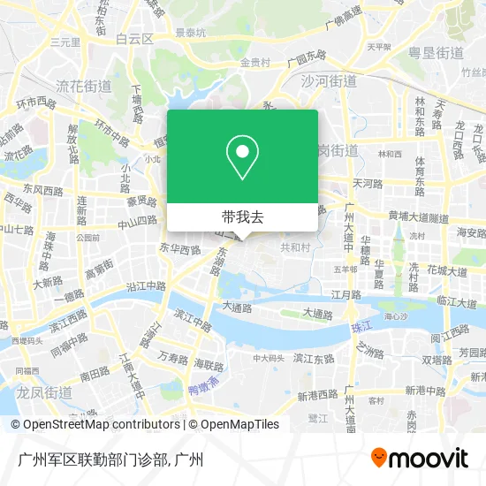 广州军区联勤部门诊部地图