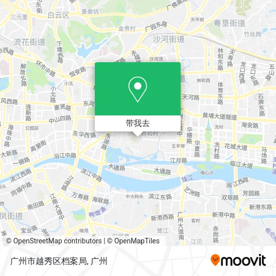广州市越秀区档案局地图
