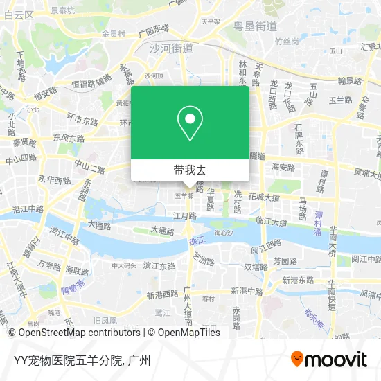 YY宠物医院五羊分院地图