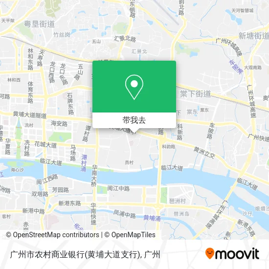 广州市农村商业银行(黄埔大道支行)地图