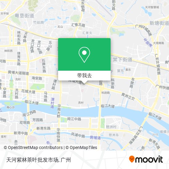 天河紫林茶叶批发市场地图