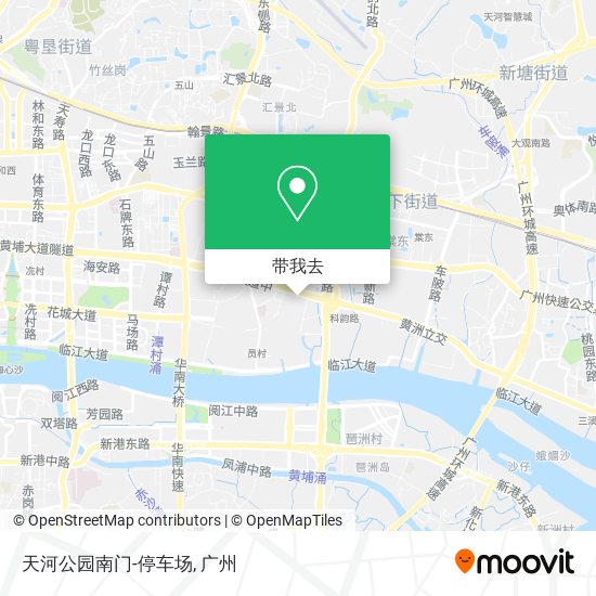 天河公园南门-停车场地图