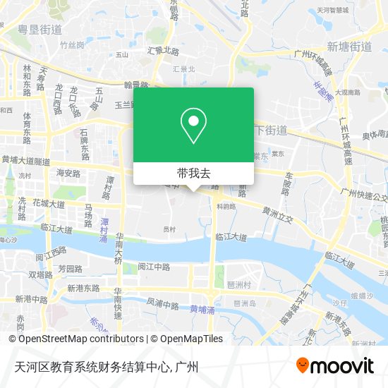 天河区教育系统财务结算中心地图