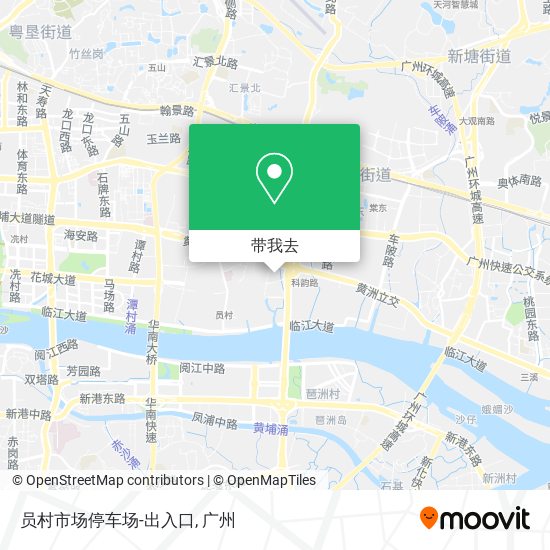 员村市场停车场-出入口地图