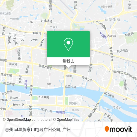 惠州tcl星牌家用电器广州公司地图