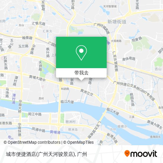城市便捷酒店(广州天河骏景店)地图