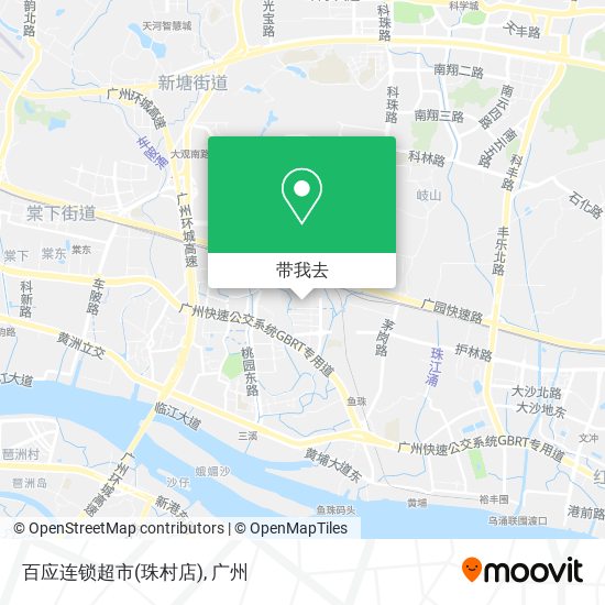 百应连锁超市(珠村店)地图