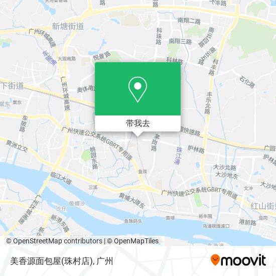 美香源面包屋(珠村店)地图