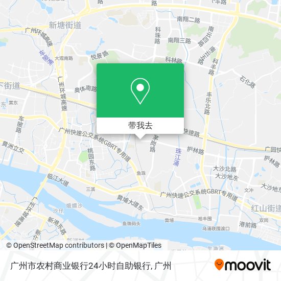 广州市农村商业银行24小时自助银行地图