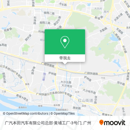 广汽本田汽车有限公司总部·黄埔工厂-3号门地图