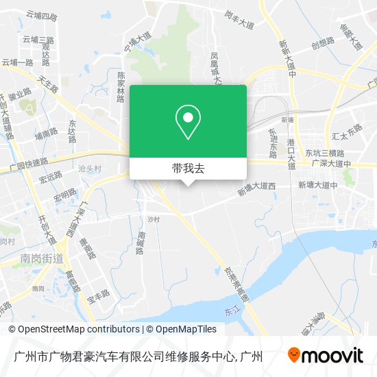 广州市广物君豪汽车有限公司维修服务中心地图