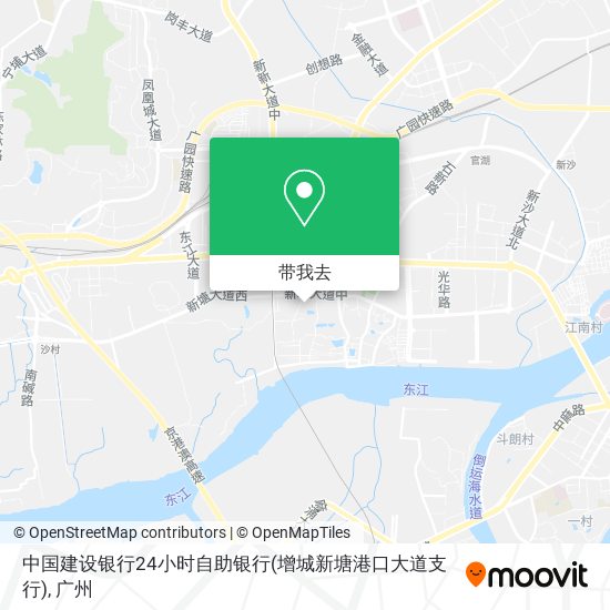 中国建设银行24小时自助银行(增城新塘港口大道支行)地图
