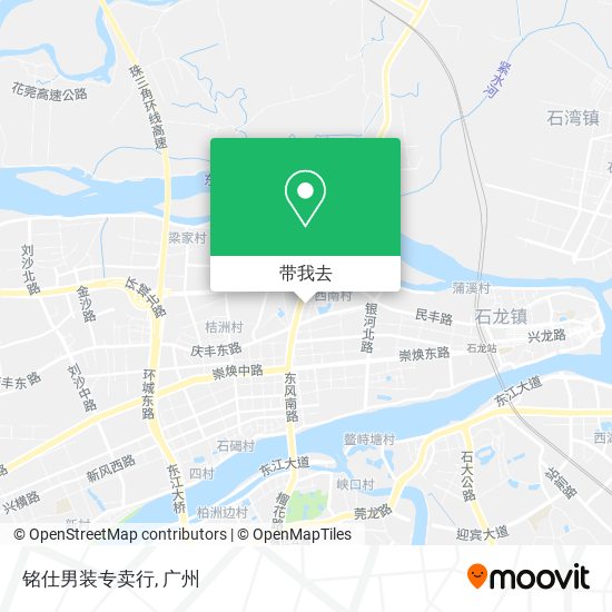 铭仕男装专卖行地图