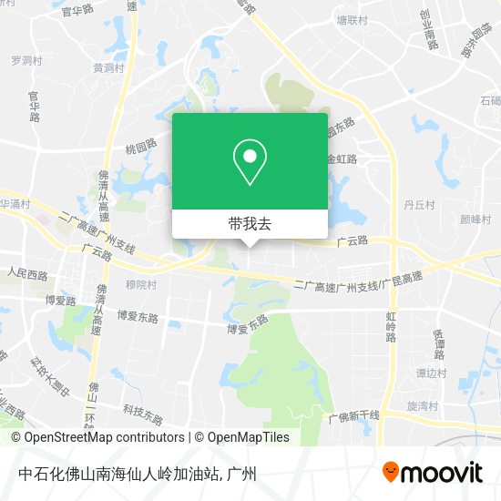 中石化佛山南海仙人岭加油站地图