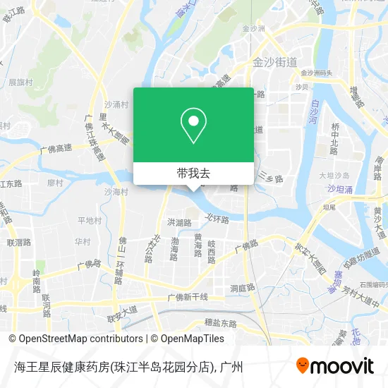 海王星辰健康药房(珠江半岛花园分店)地图
