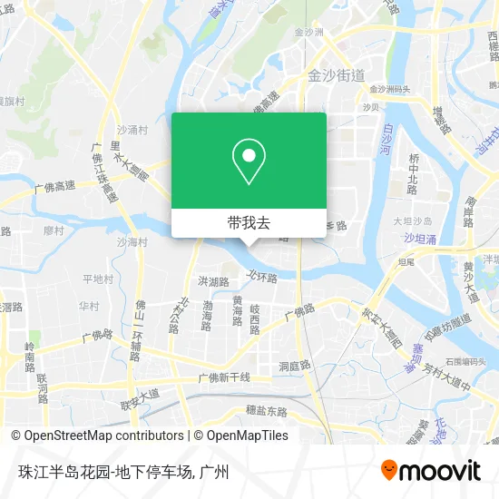 珠江半岛花园-地下停车场地图