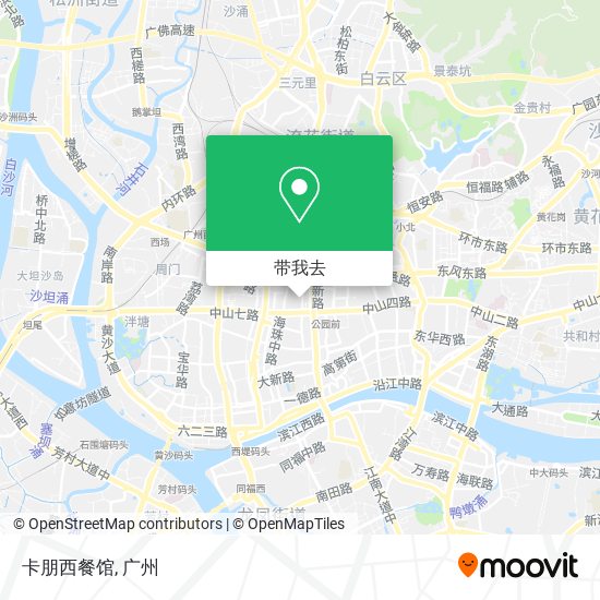 卡朋西餐馆地图